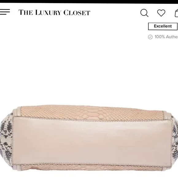 Coach Coach Blush Pink Python Embossed Leather Madison Pinnacle Carrie Tote - Picture 14 of 16